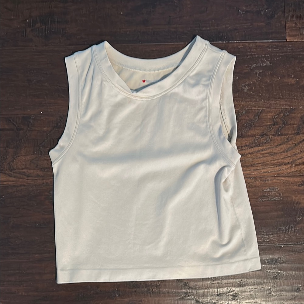 White Sleeveless Tank Top